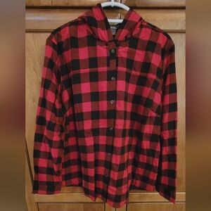 NWT | Eddie Bauer Buffalo Plaid Field Flannel Hoodie
